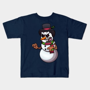 Evil Snowman Kids T-Shirt